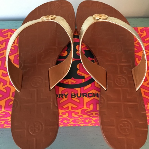 Tory Burch Thora Spark Gold Sandals - Picture 4 of 6
